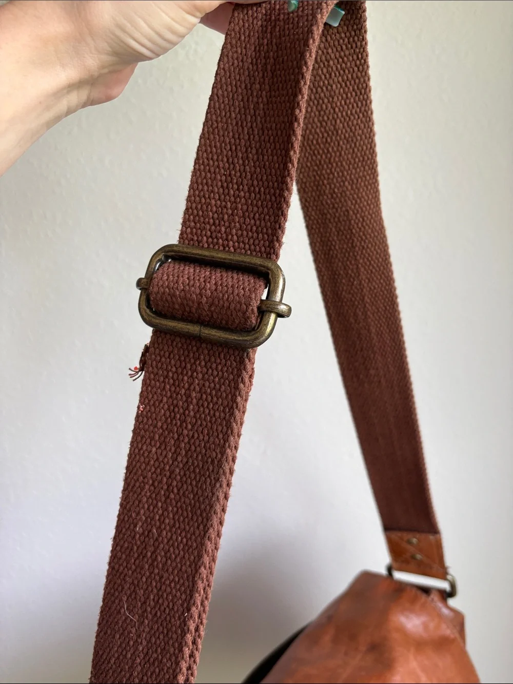Fossil Vintage Estate Distressed Brown Leather Laptop Messenger Bag
